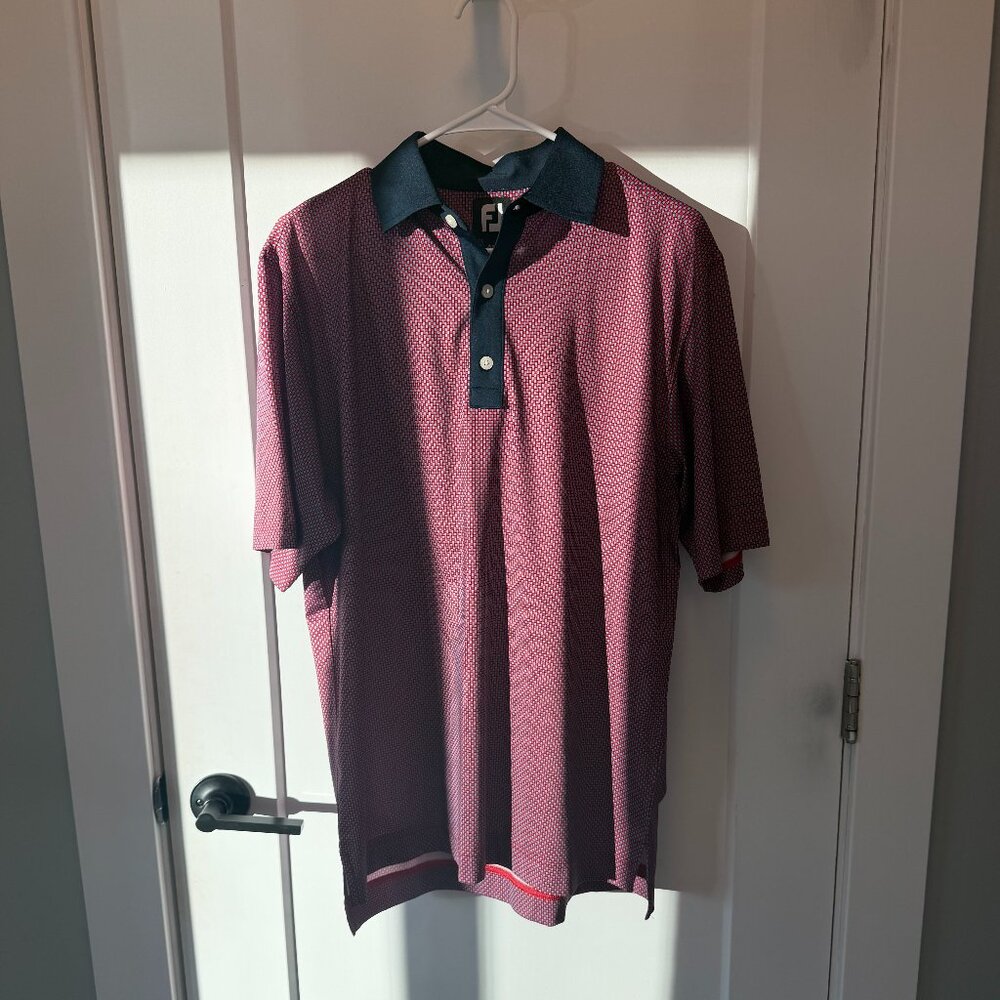 FootJoy Men's Lattice Lisle Golf Polo Size Small Golf - Picture 2 of 5